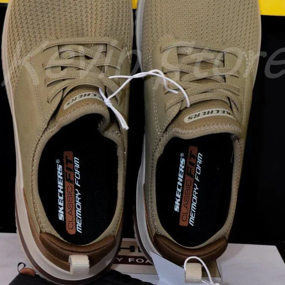 Skechers Men's Delson Slip On Sneaker Taupe - Picture 7 of 7